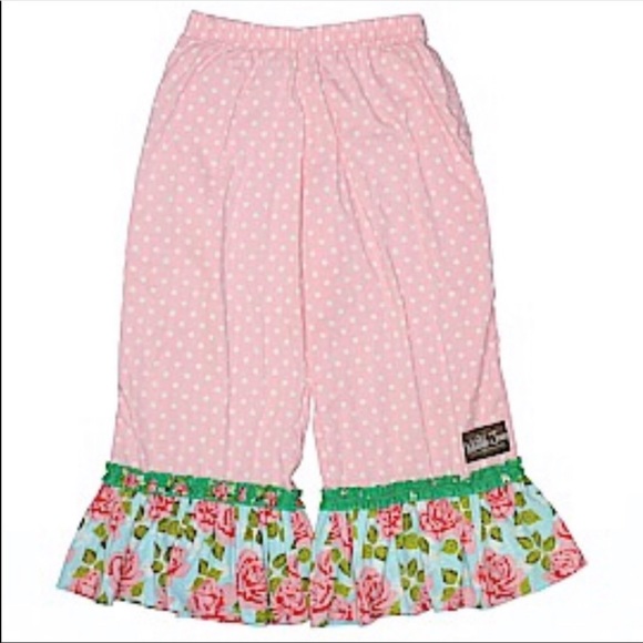 Pantalon Floral Matilda Jane Taille 8 – Motif Roses, Volants, Couleur Multi, Neuf Sans étiquette (NWOT)